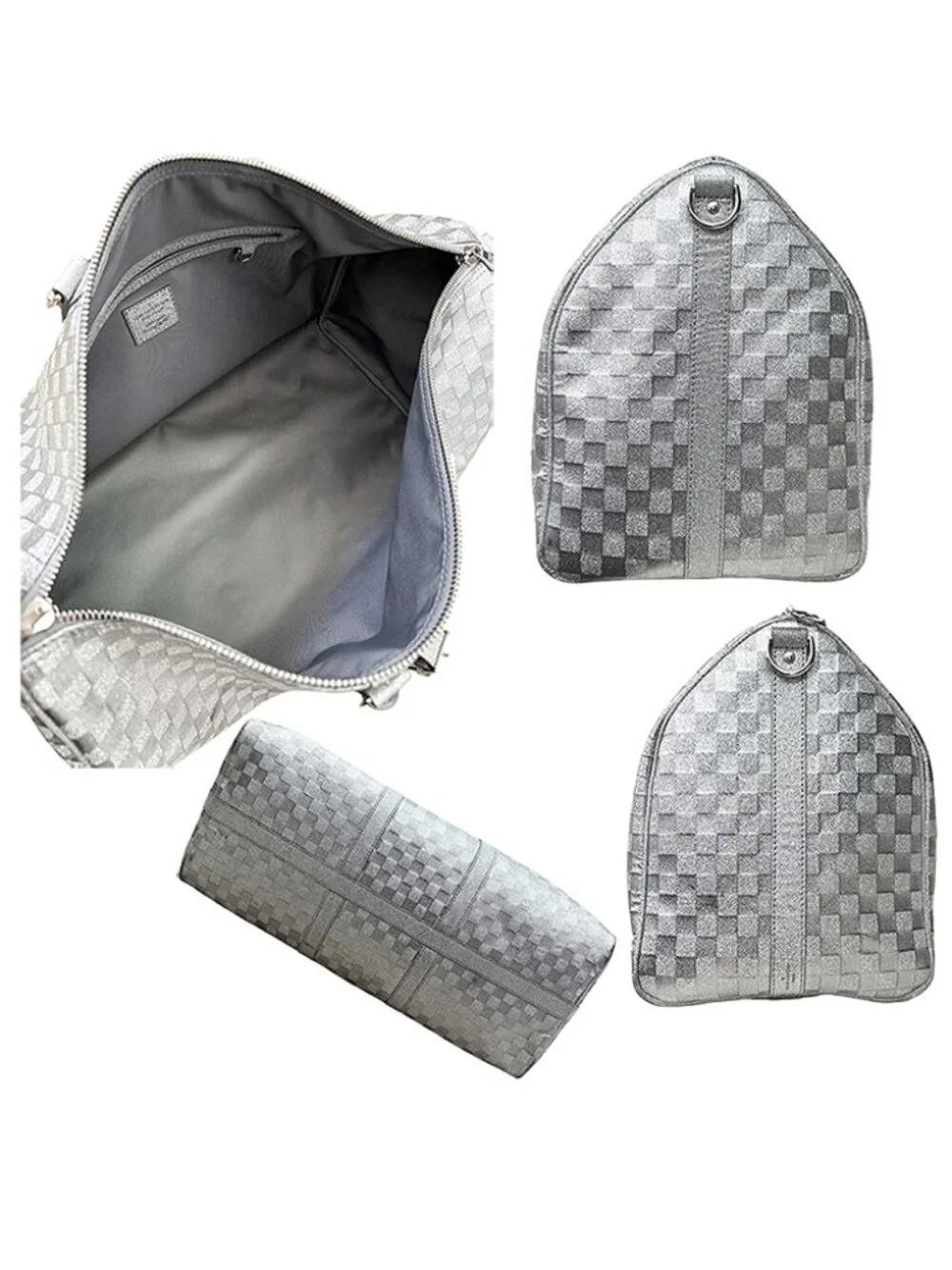 Louis Vuitton Keepall Bandoulière 50 Damier Glitter Silver Printemps Été 2022